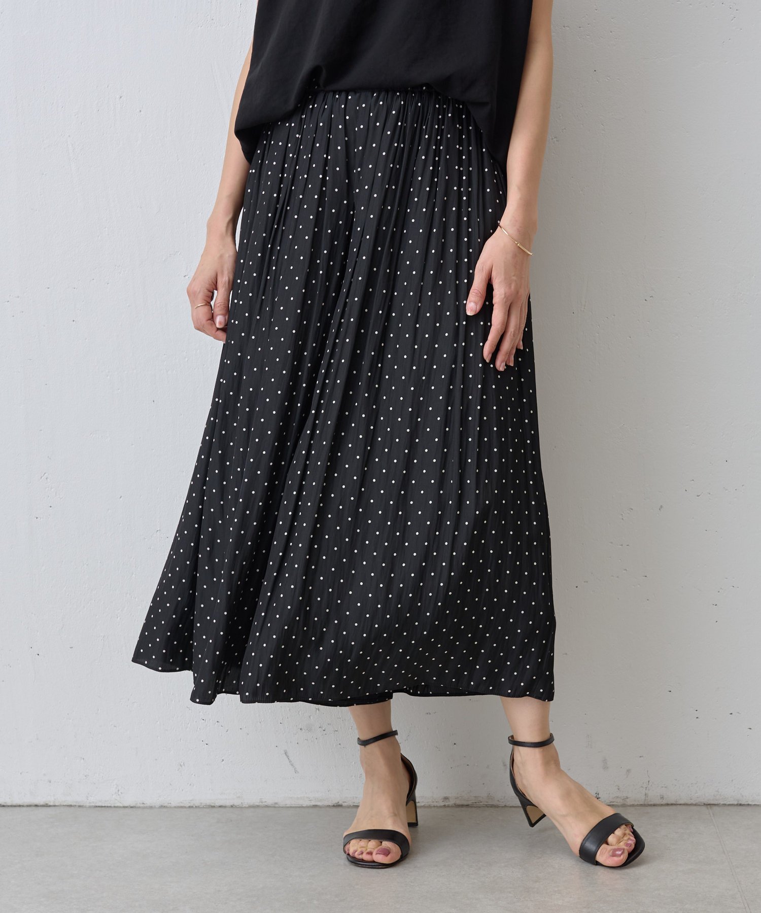 BEARDSLEY｜シワシフォンギャザーパンツ(ドット) | Rakuten Fashion