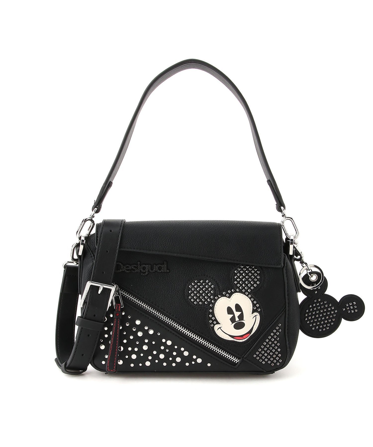 Desigual｜ミッキーマウス スタッズショルダーバッグ | Rakuten