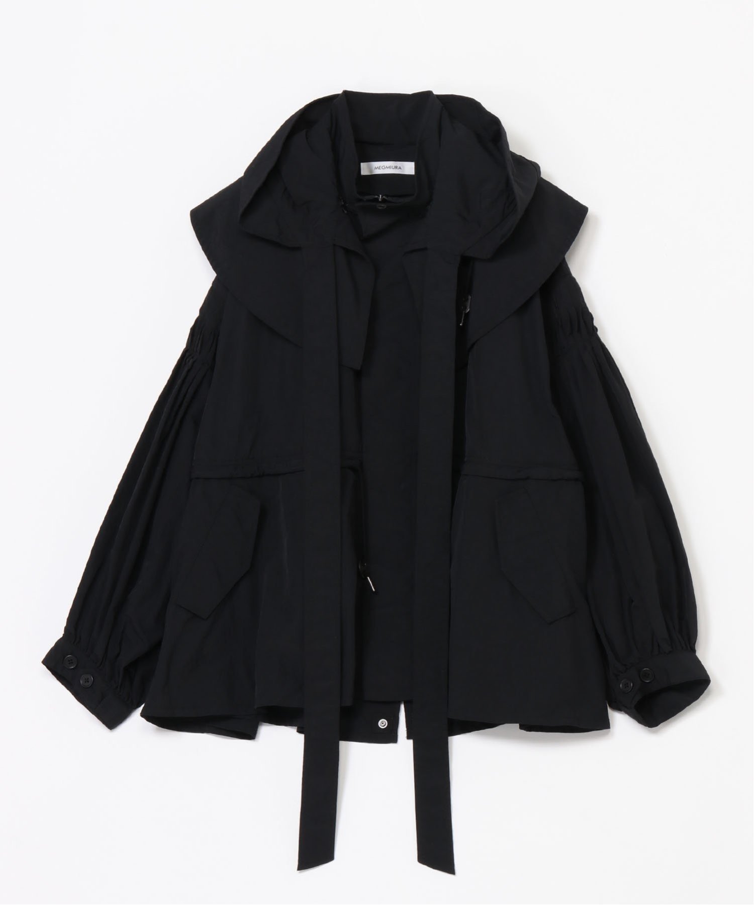 MEGMIURA｜MEGMIURA WARDROBE/(U)Pin tuck Nylon Short Mods coat