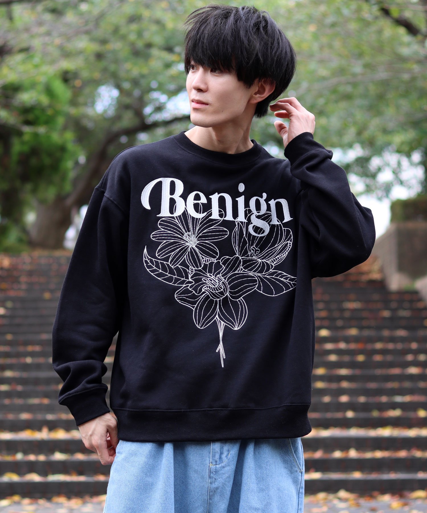 SITRY｜SITRY トレーナー メンズ スウェット 裏起毛 スエット フラワー