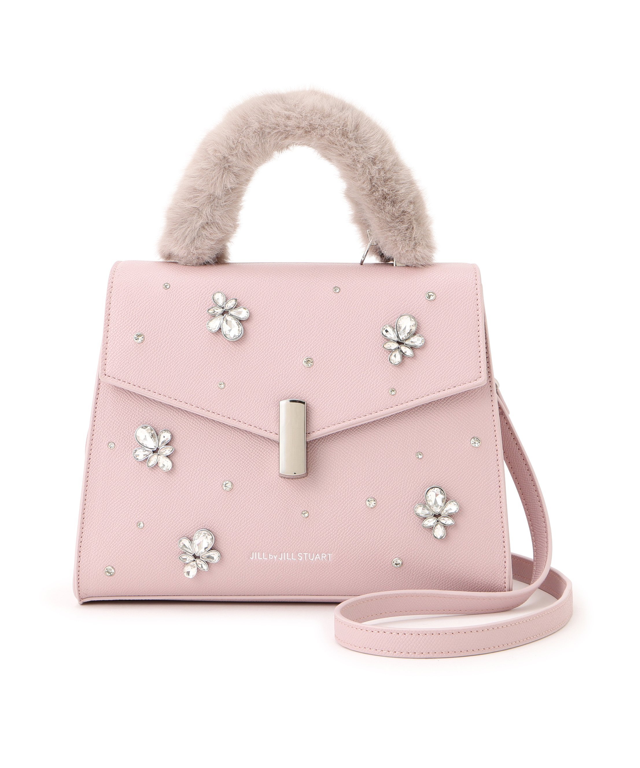 JILL by JILL STUART｜ランダムビジューファーハンドルバッグ