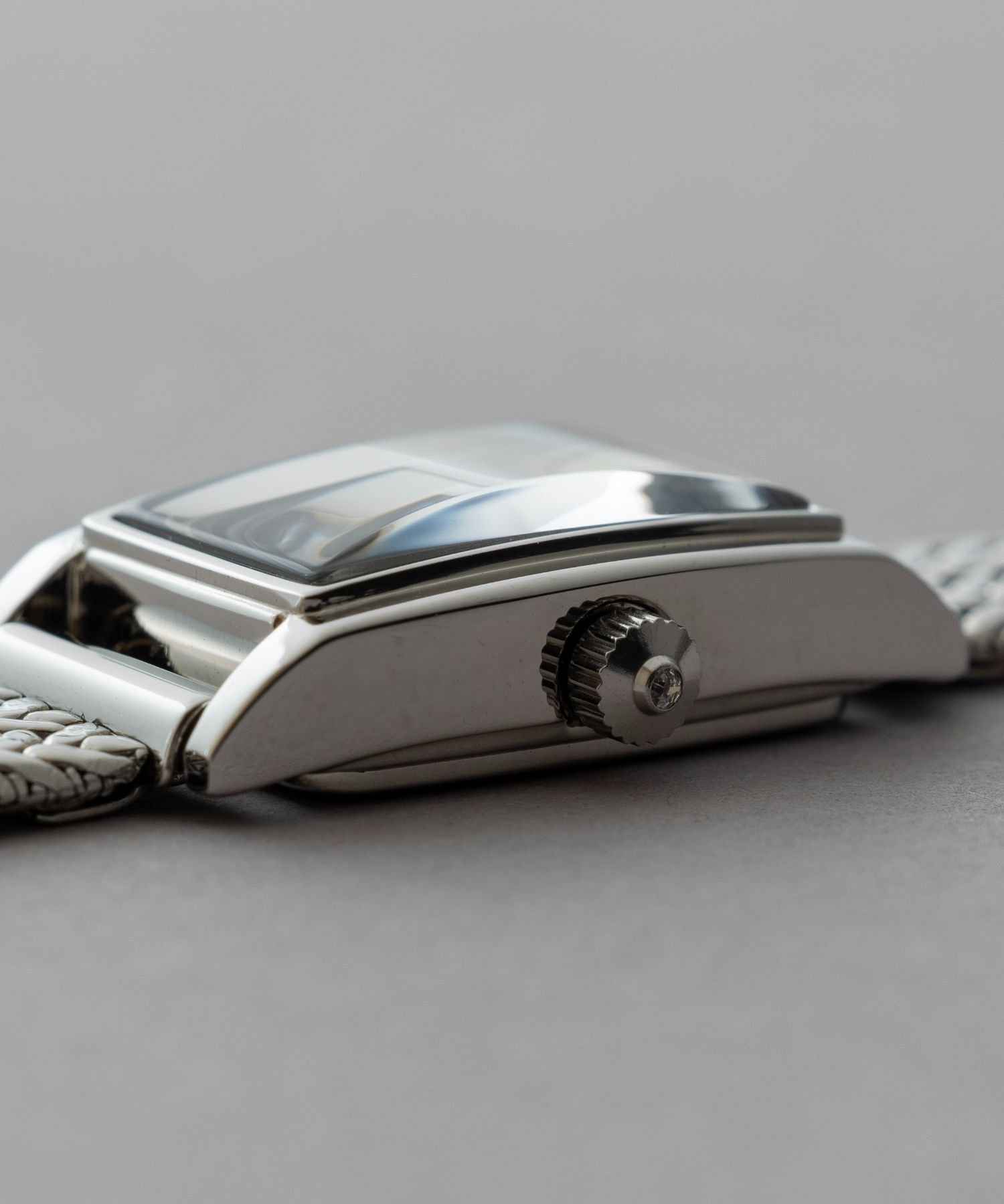 ete｜ダイヤモンド レクタングルフェイス メッシュベルト ウォッチ