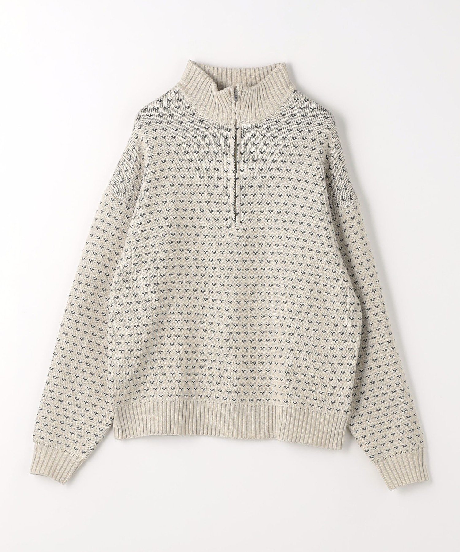 【希少】brooks brothers バーズアイ　ハーフジップニット ウール リブニット ハーフジップ モックネックセーター | Brooks