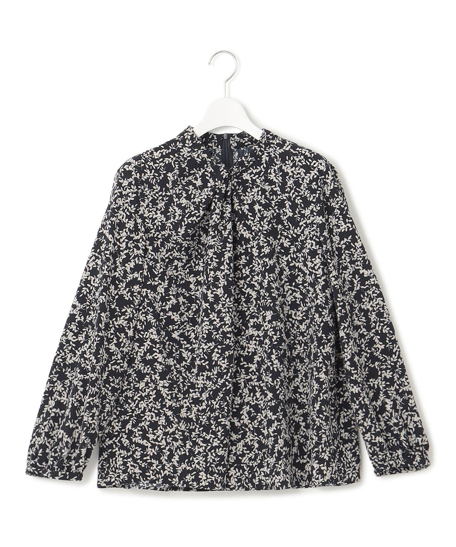 23区｜【洗える】シャドーリーフ プリント ブラウス | Rakuten Fashion