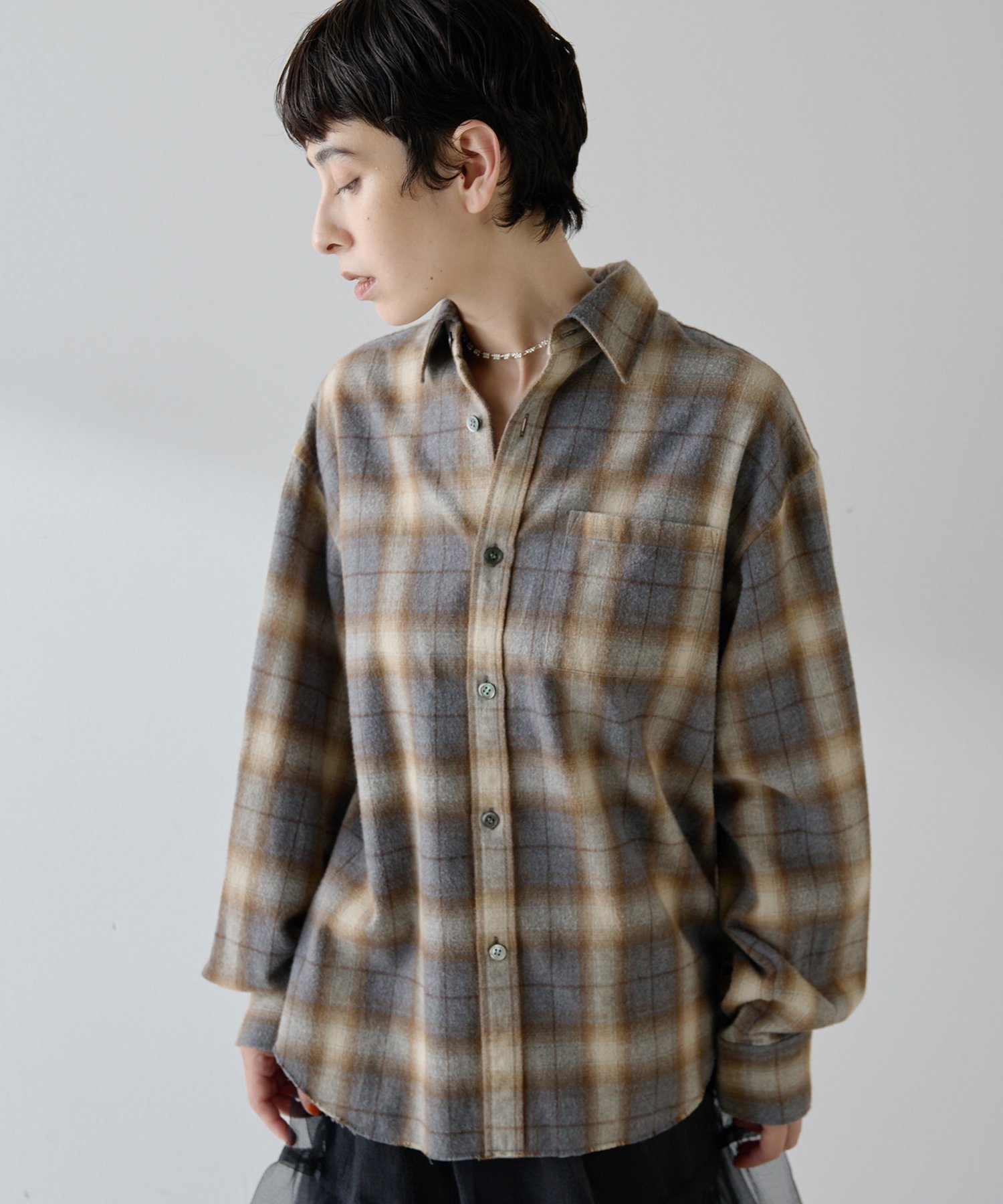 Whim Gazette｜シャギーチェックシャツ | Rakuten Fashion(楽天