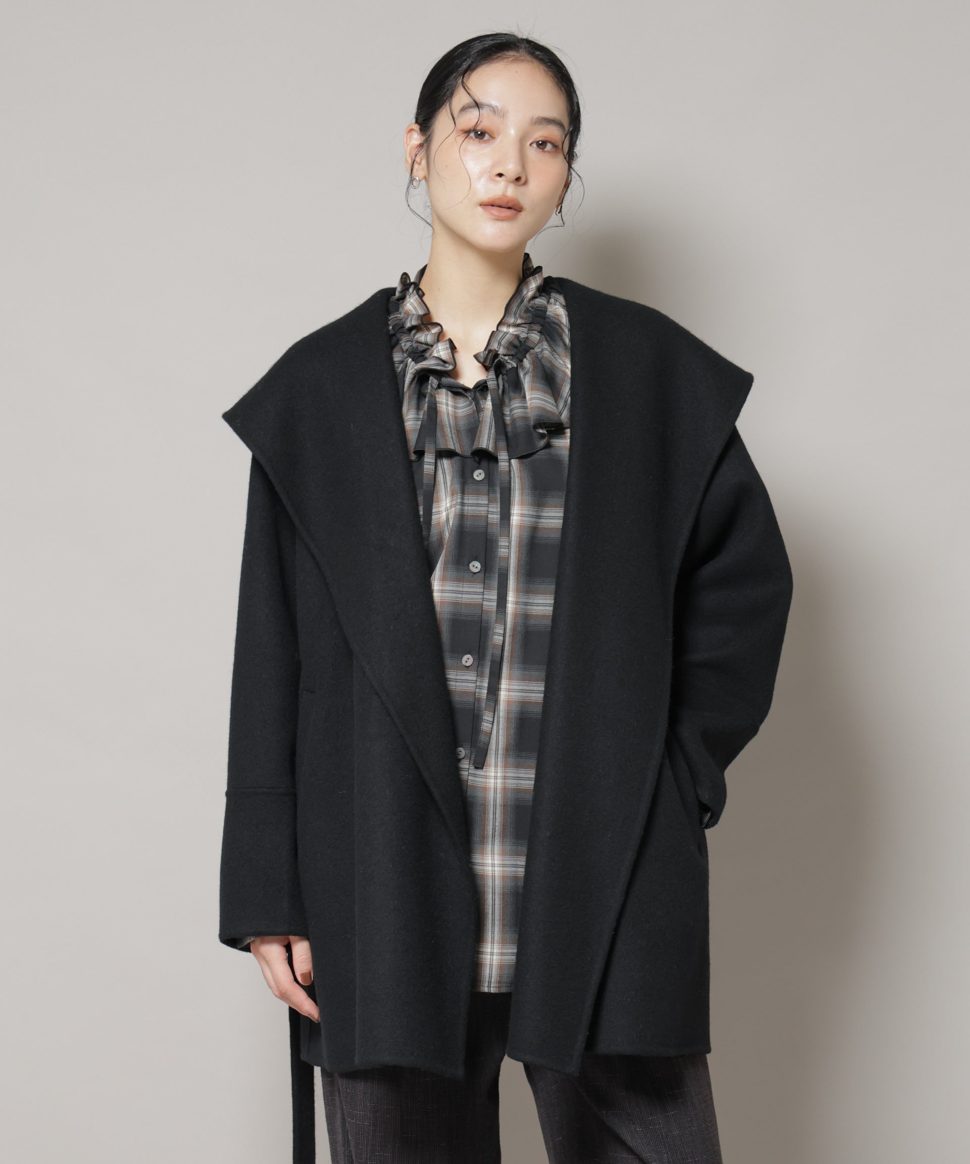 NANO universe｜SUPER110blend リバーショールミディコート | Rakuten