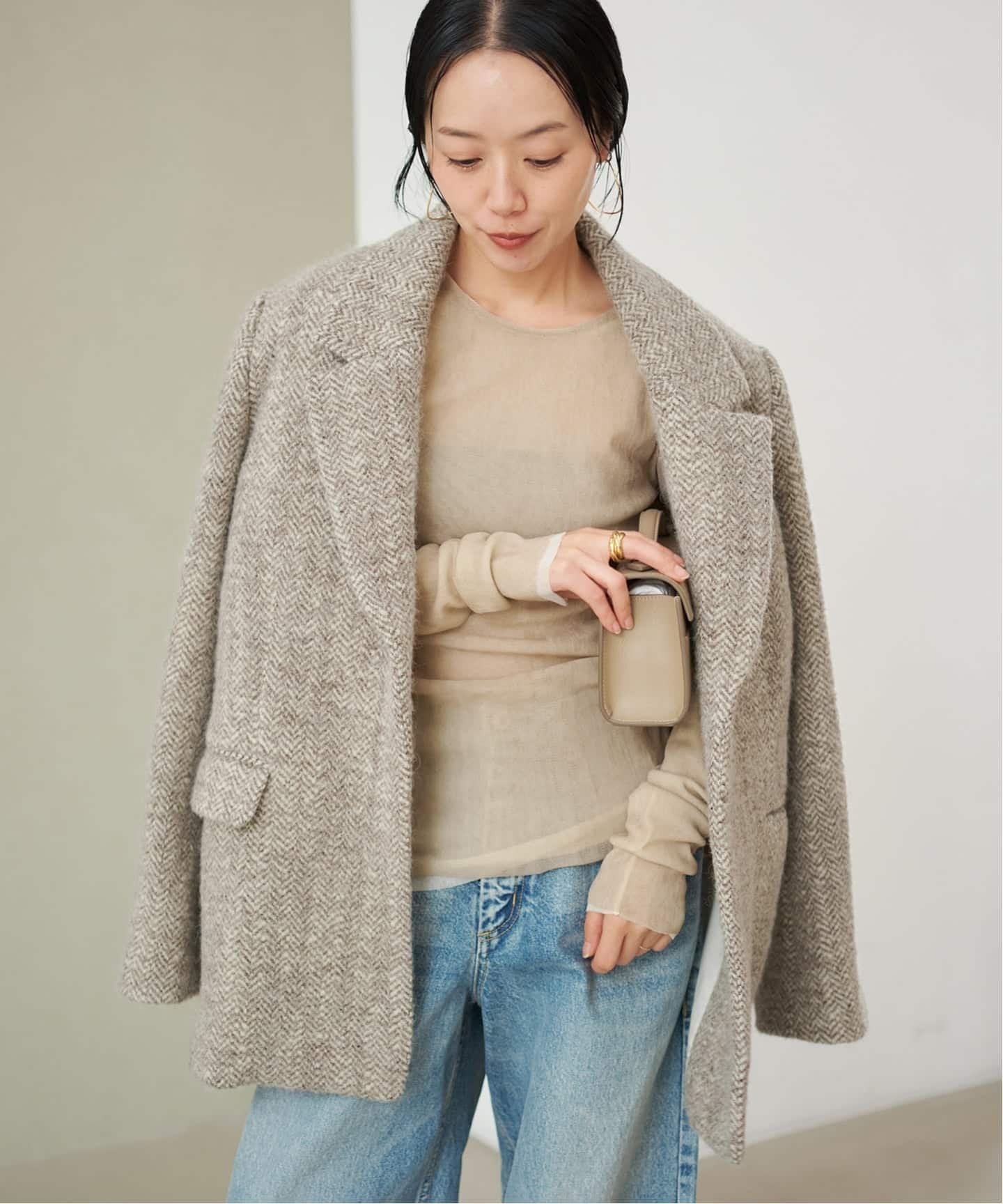 plage｜R'IAM ヘリンボンコートジャケット | Rakuten Fashion(楽天