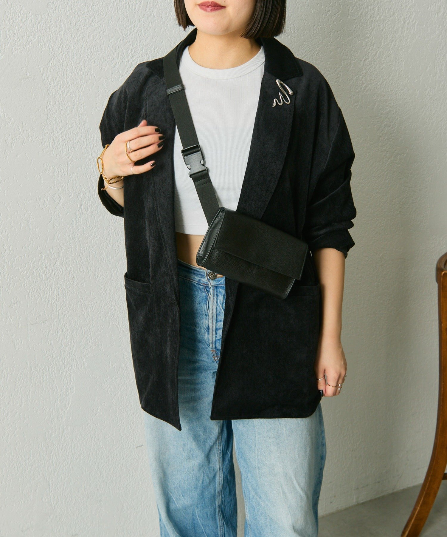 ear PAPILLONNER｜《インフルエンサーuchida企画/本革》ミニワイド