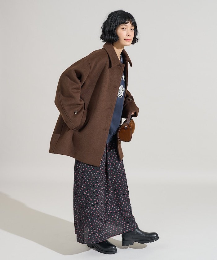 FREAK'S STORE｜ビーバーミドルコート/ステンカラーコート 25AW