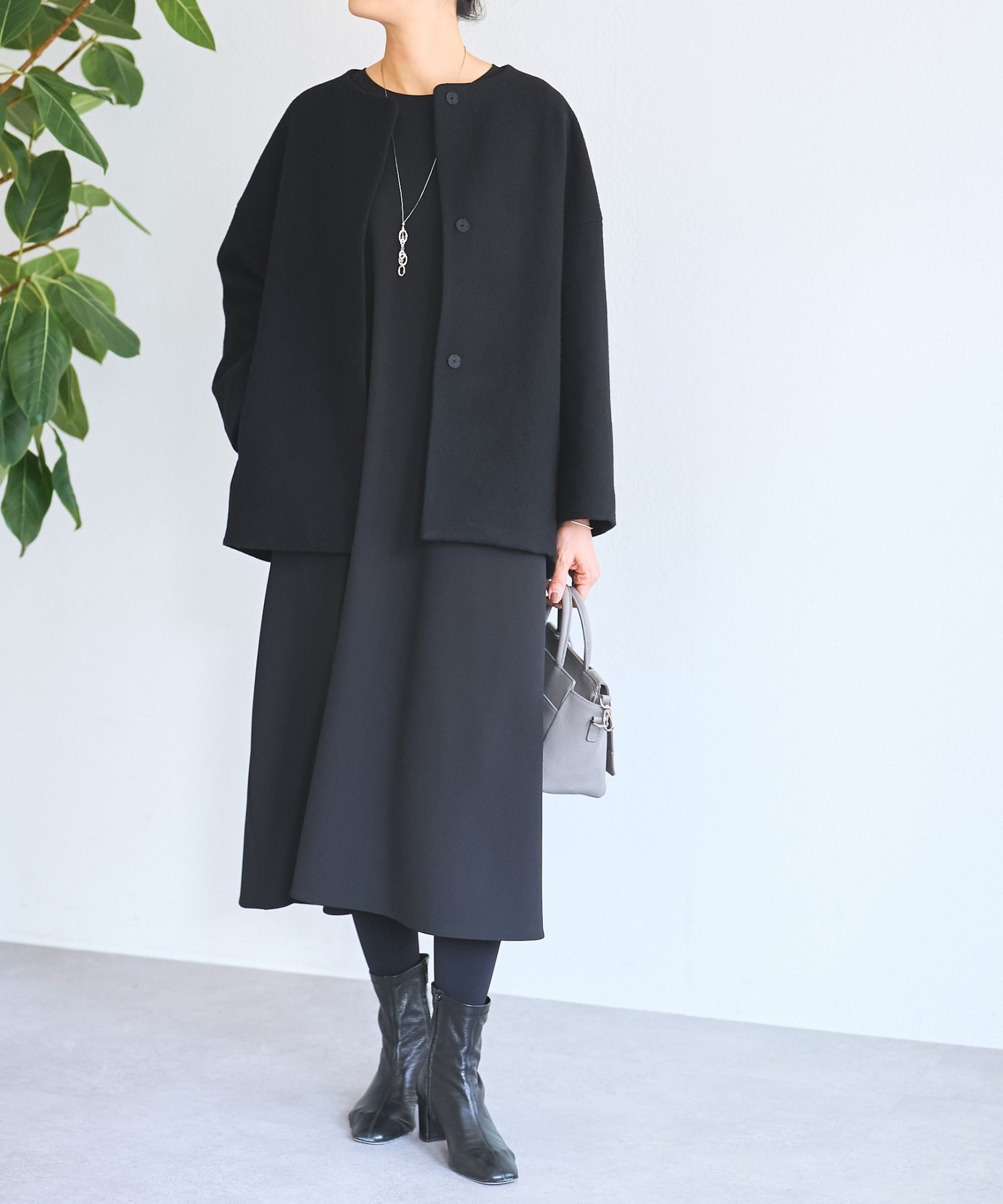 BEARDSLEY｜後ろぷっくりウールショートコート | Rakuten Fashion(楽天