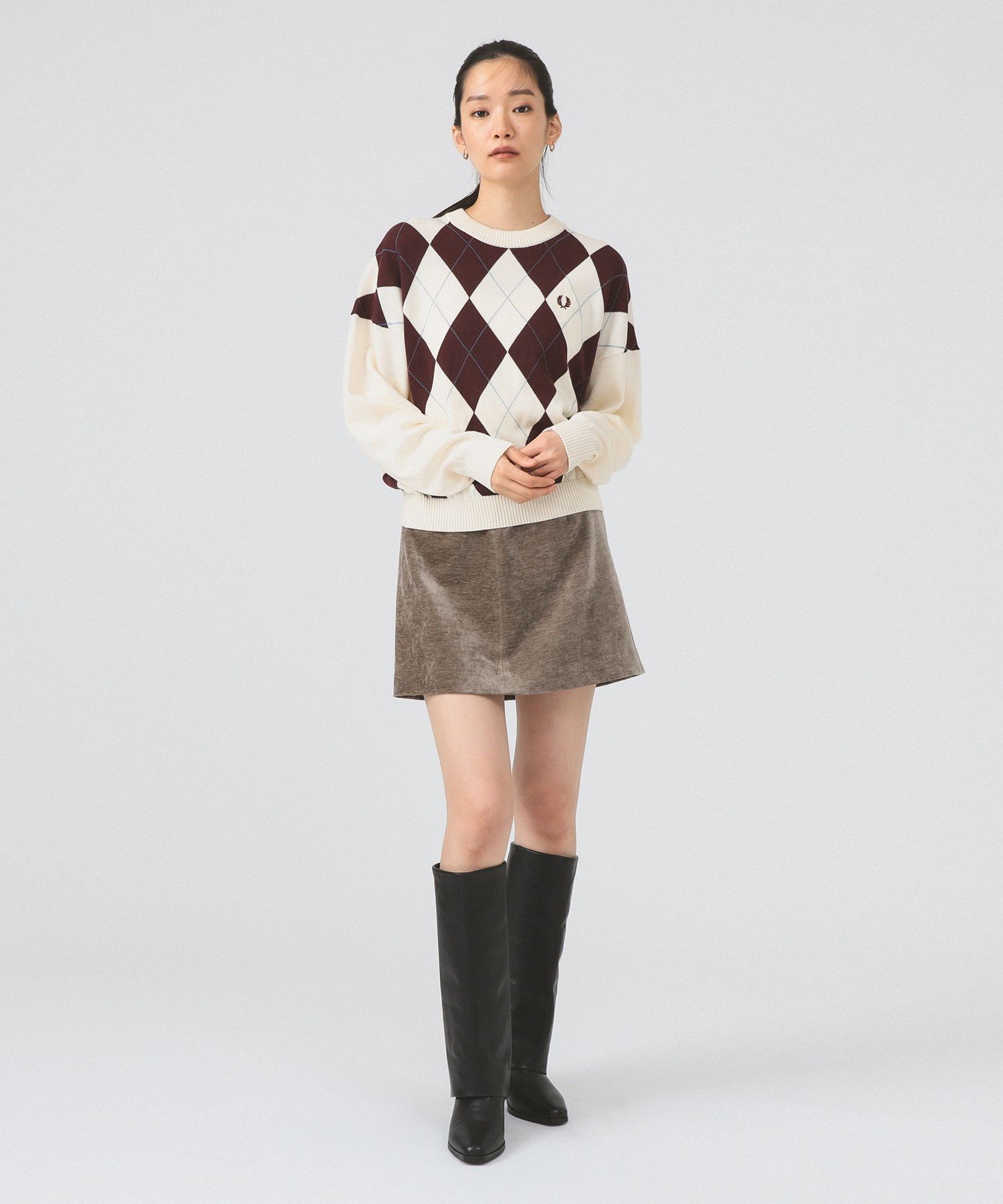 BEAMS WOMEN｜【SALE】【別注】FRED PERRY / ARGYLE JUMPER フレッド