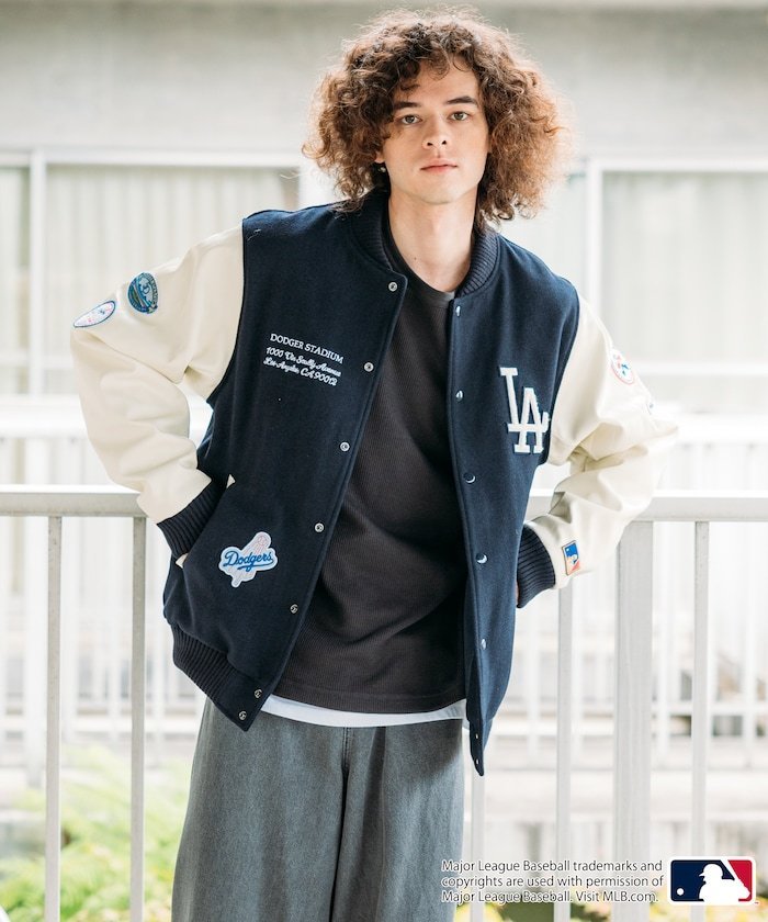 Pe rushu ✖️ ロサンゼルス・ドジャース スタジャン ネイビー