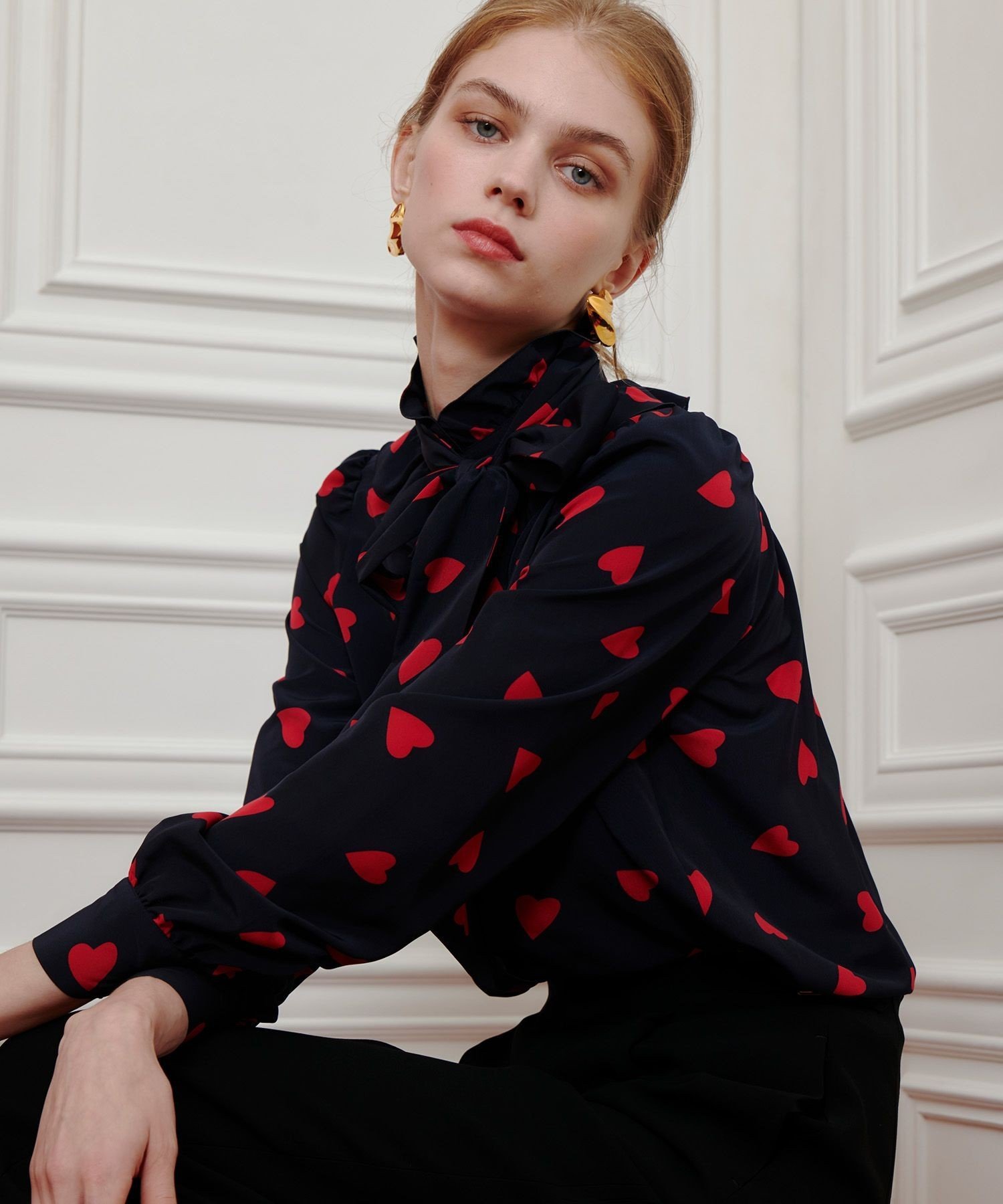 allureville｜WEB限定【LOULOU WILLOUGHBY】デシンハートプリント