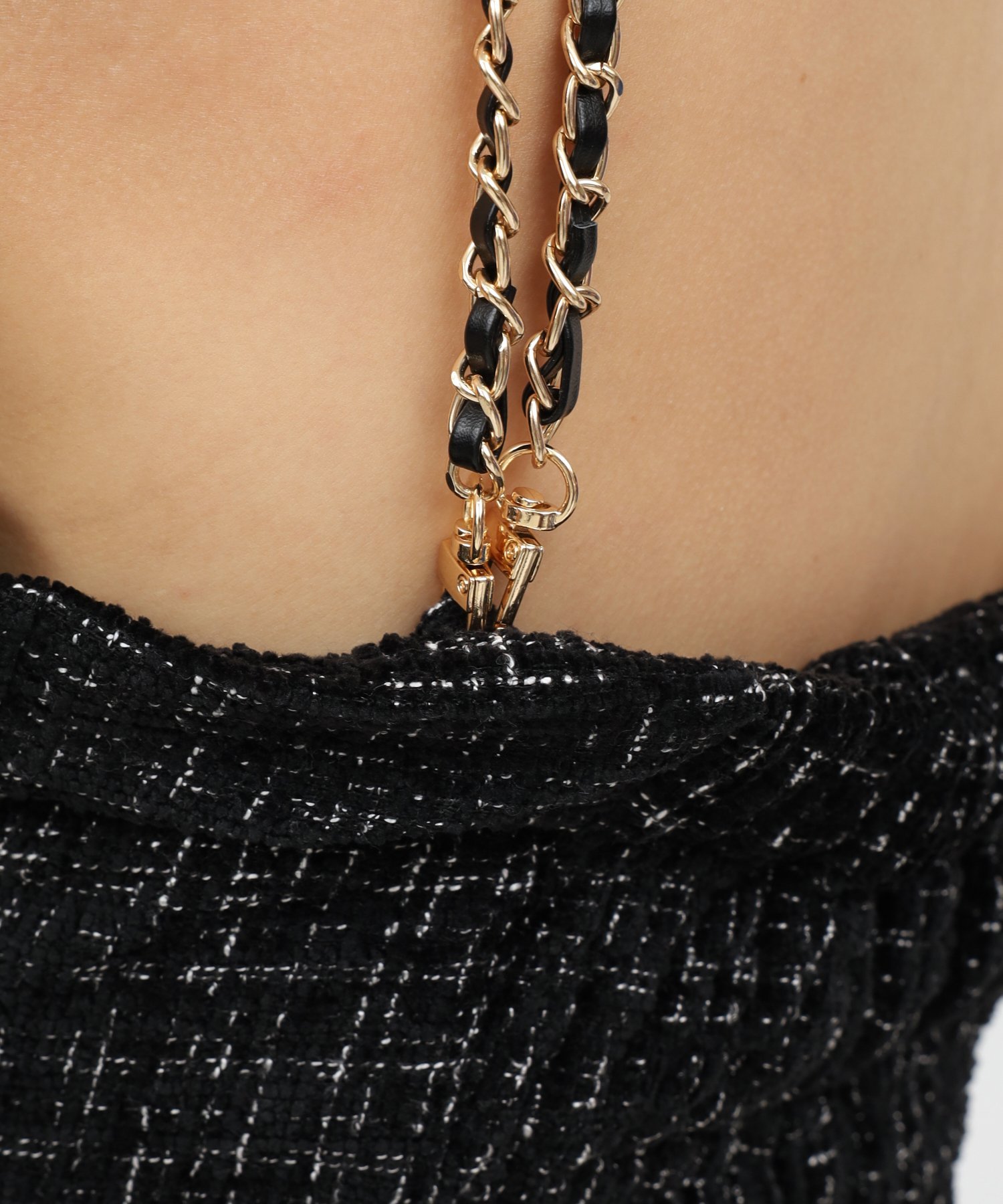 ROYAL PARTY｜ダブルチェーンストラップツイードワンピース | Rakuten