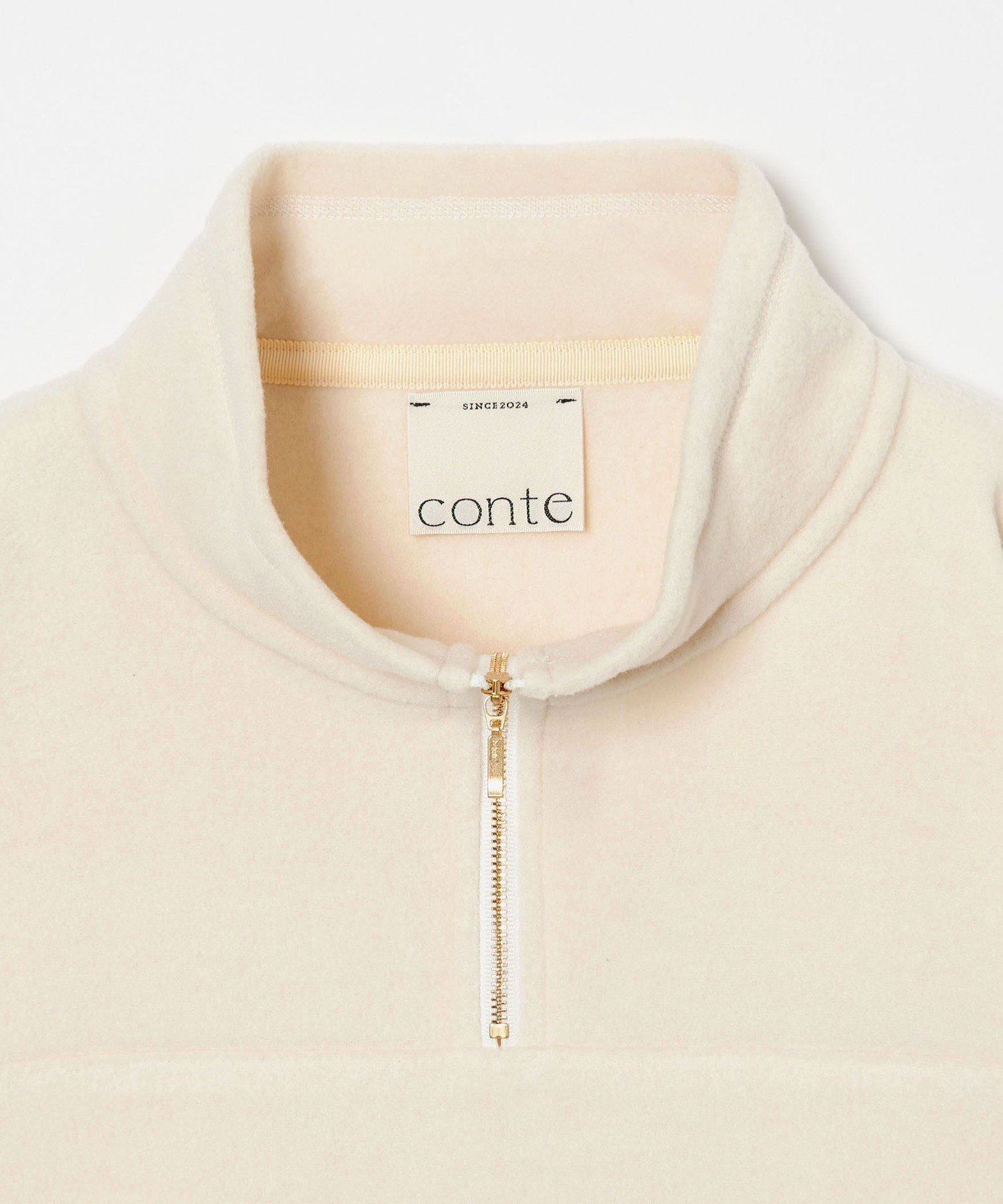 conte フリースジッププルオーバー☆ホワイト今季 UNITED ARROWS｜<conte>フリース ジップ プルオーバー | Rakuten