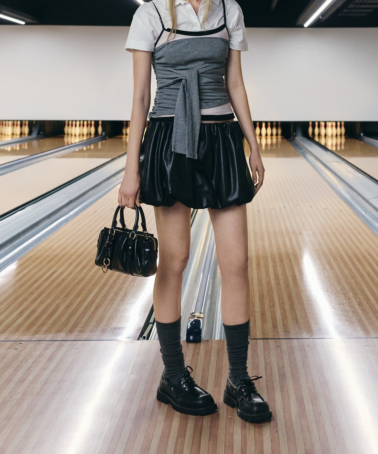 CHARLES & KEITH｜Brittonブリットンルーシュドトップハンドルトート