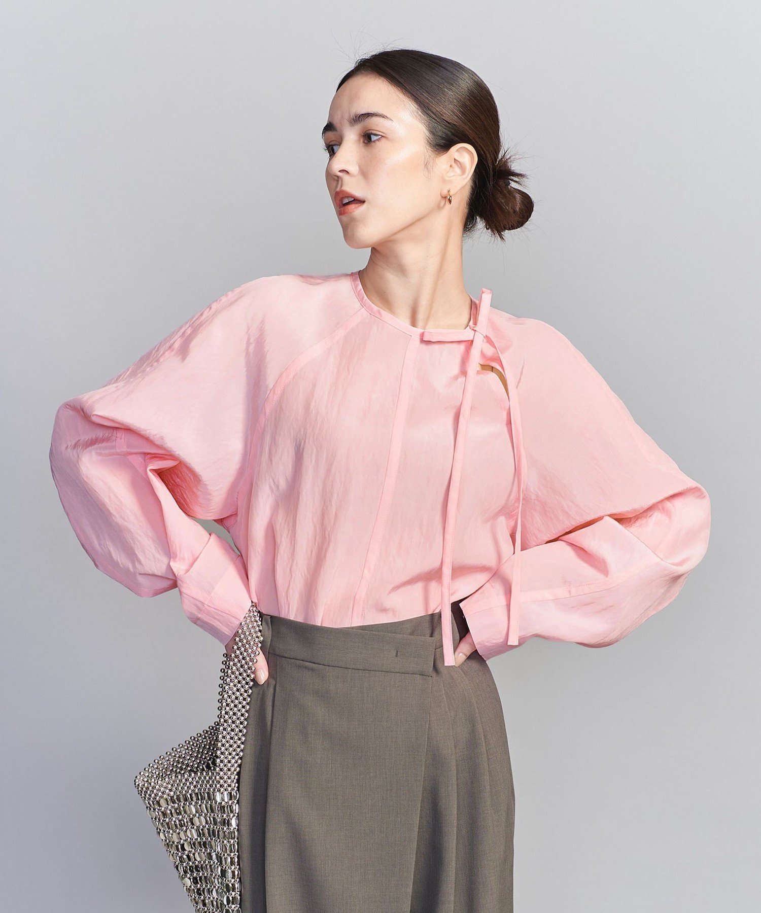 UNITED ARROWS LTD. OUTLET｜キュプラ リボンタイノーカラーブラウス