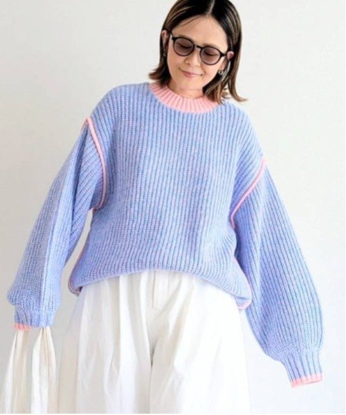 notch.｜【notch. by yui 】オーバーサイズバイカラーニット 2025AW