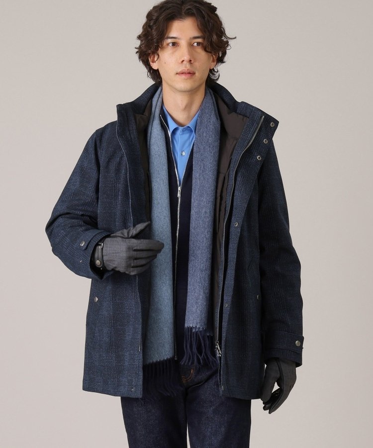 TAKEO KIKUCHI｜【3WAY】ジャカード グレンチェック ダウンライナー