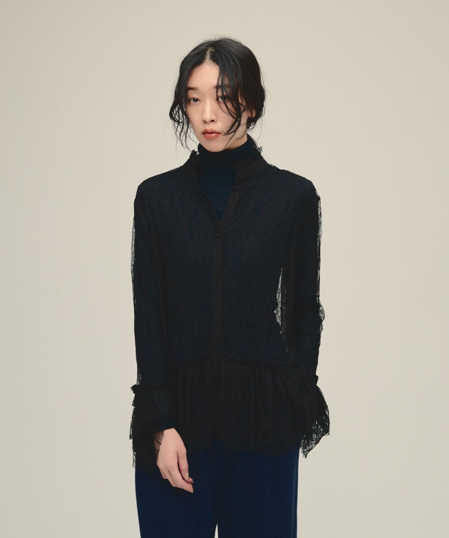 JEANASIS｜Lace Frill Shirt | Rakuten Fashion(楽天ファッション／旧