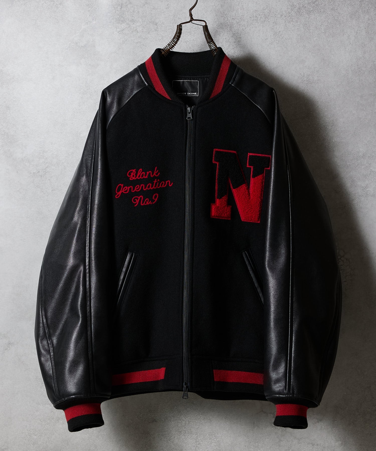 NUMBER (N)INE｜RAGLAN SLEEVE ZIPPER STADIUM JACKET | Rakuten