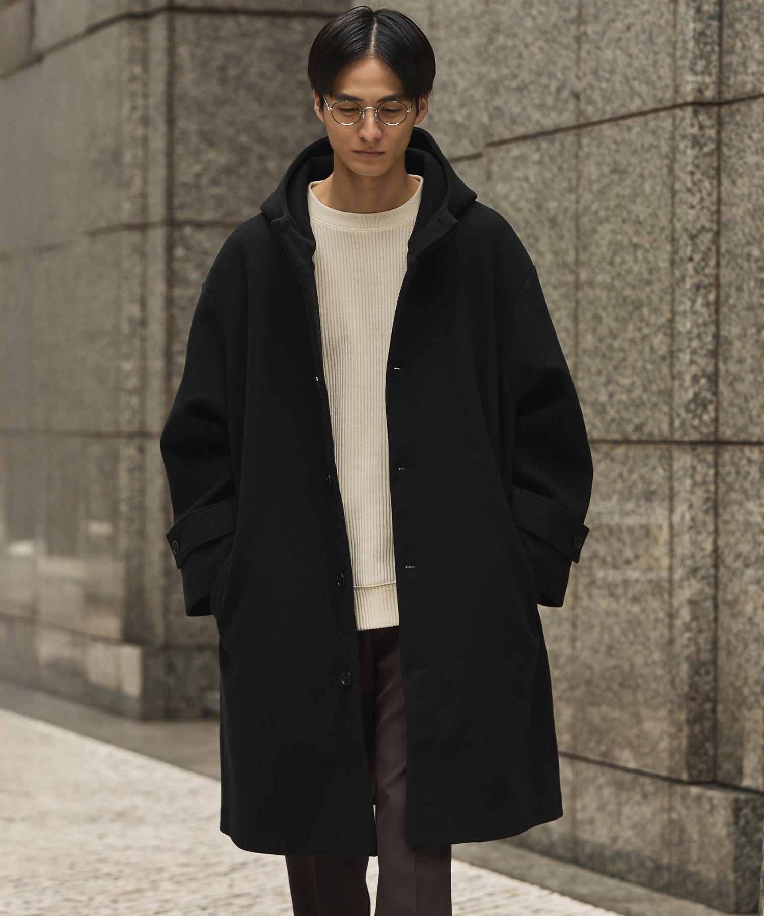 THE CASUAL｜メルトンフーデッドコート | Rakuten Fashion(楽天