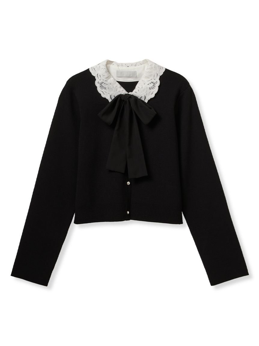 CELFORD｜【WEB限定】デタッチャブルレースカラーカーディガン