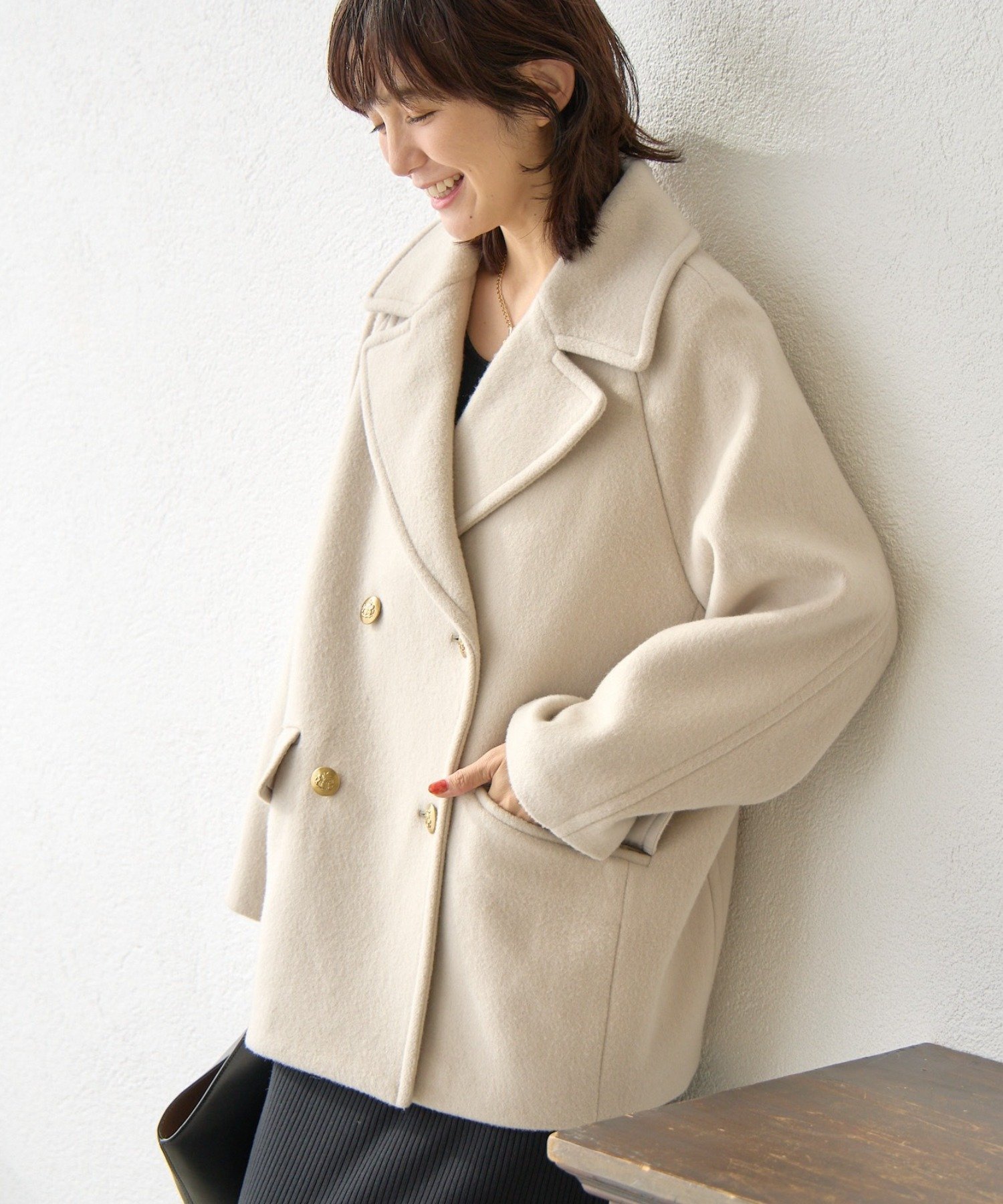 kate spade new york｜【公式】ウール クロップド ピーコート