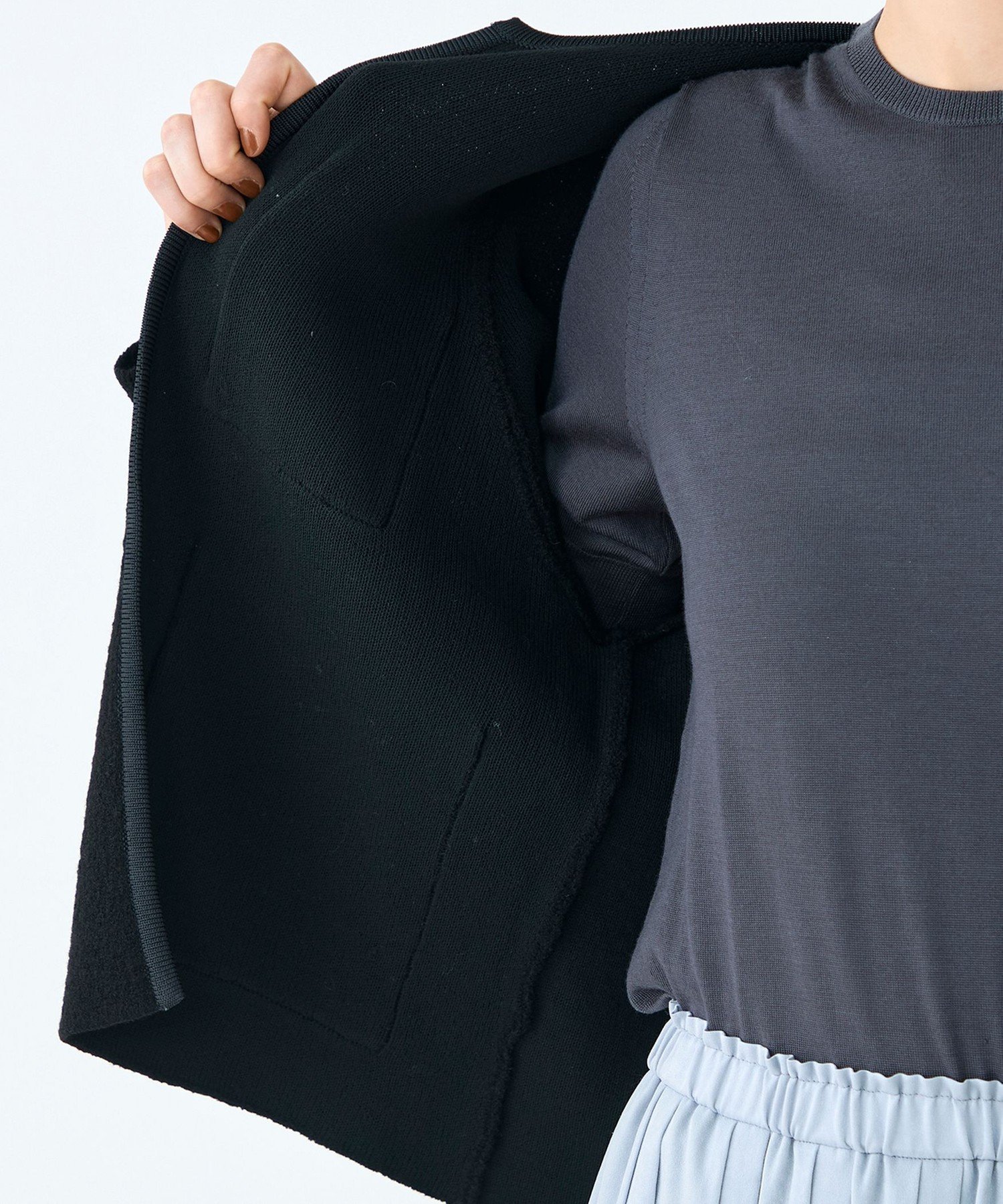 TOMORROWLAND｜ウールナイロンブークレー フロントオープン