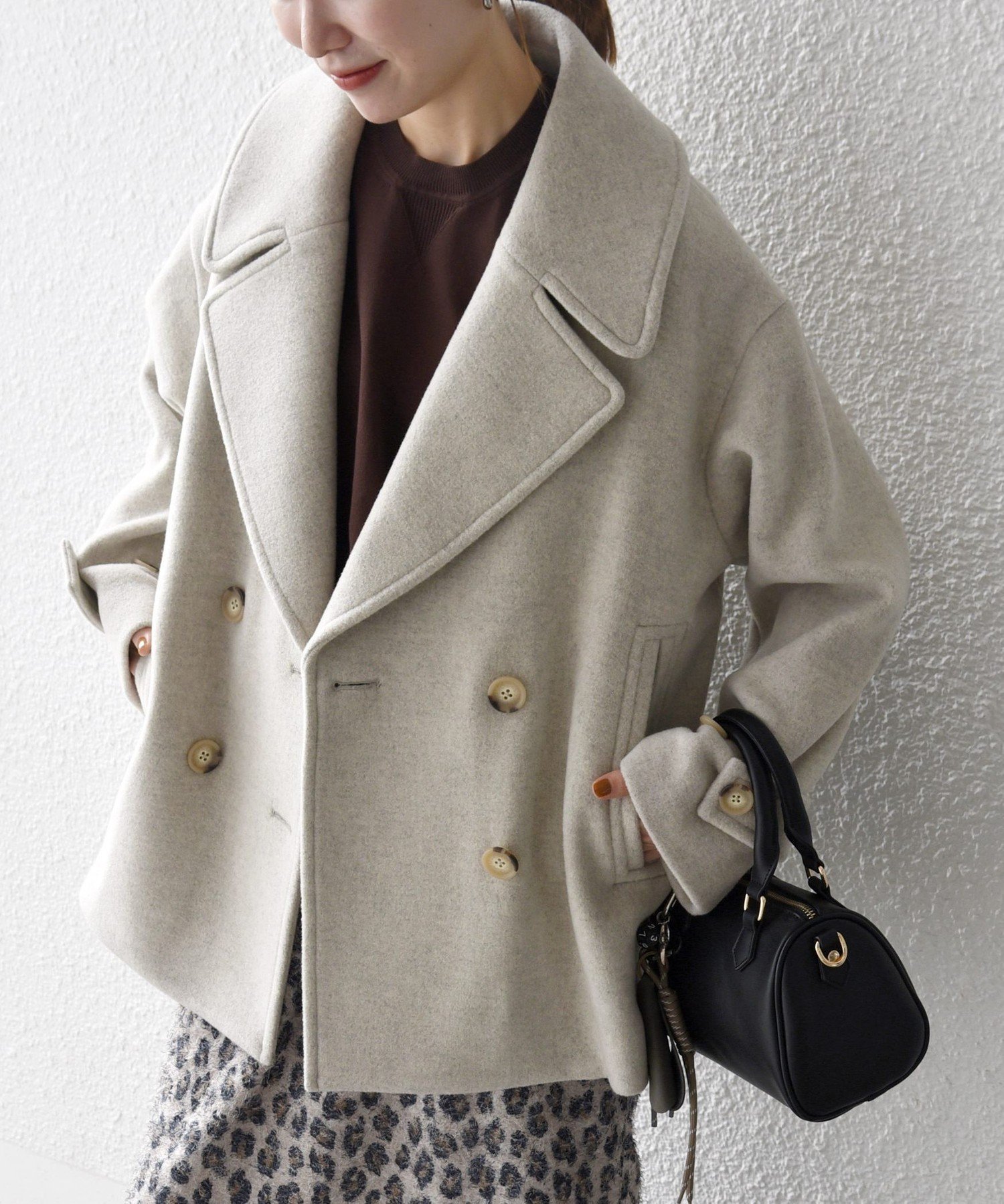 SHIPS｜SHIPS any: カシミヤ ミックス テーラード ショート Pコート