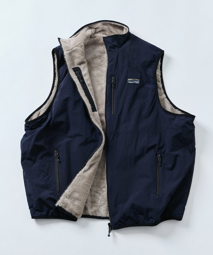 FREAK'S STORE｜リラックスフィット ナイロン フリース リバーシブル