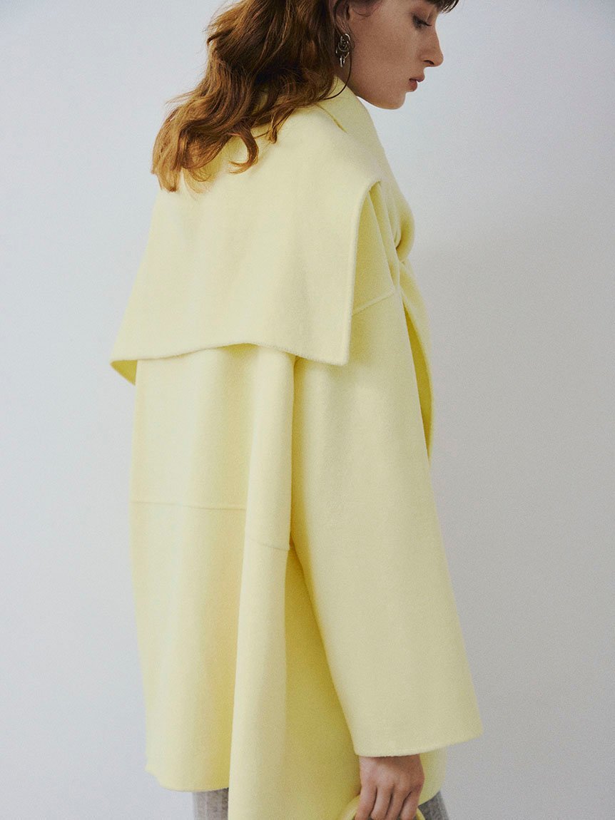 FRAY I.D｜マフラー付ノーカラーリバーミドルコート | Rakuten Fashion