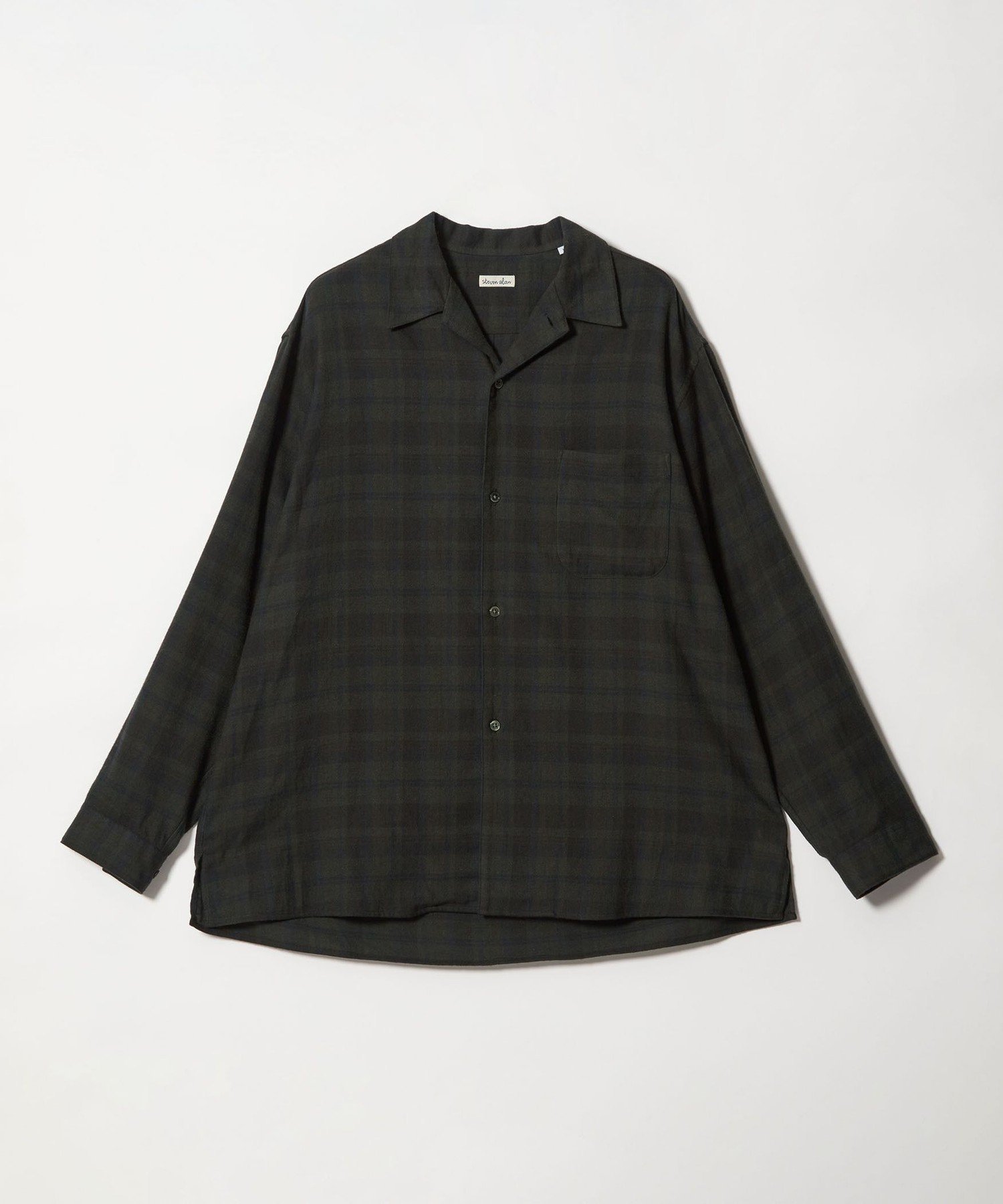 ＜Steven Alan＞ネル マドラスチェック オープンカラー シャツ BOX BEAUTY&YOUTH UNITED ARROWS｜<Steven Alan> ネル マドラスチェック