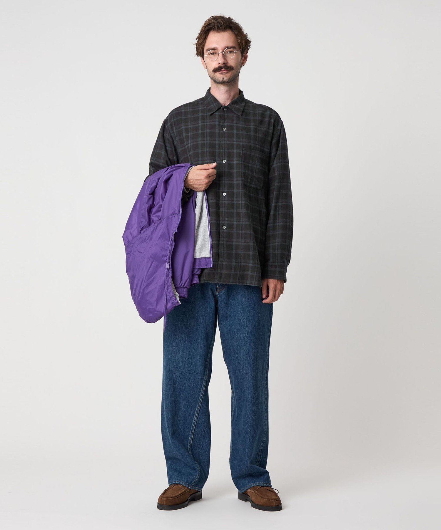 ＜Steven Alan＞ネル マドラスチェック オープンカラー シャツ BOX BEAUTY&YOUTH UNITED ARROWS｜<Steven Alan> ネル マドラスチェック