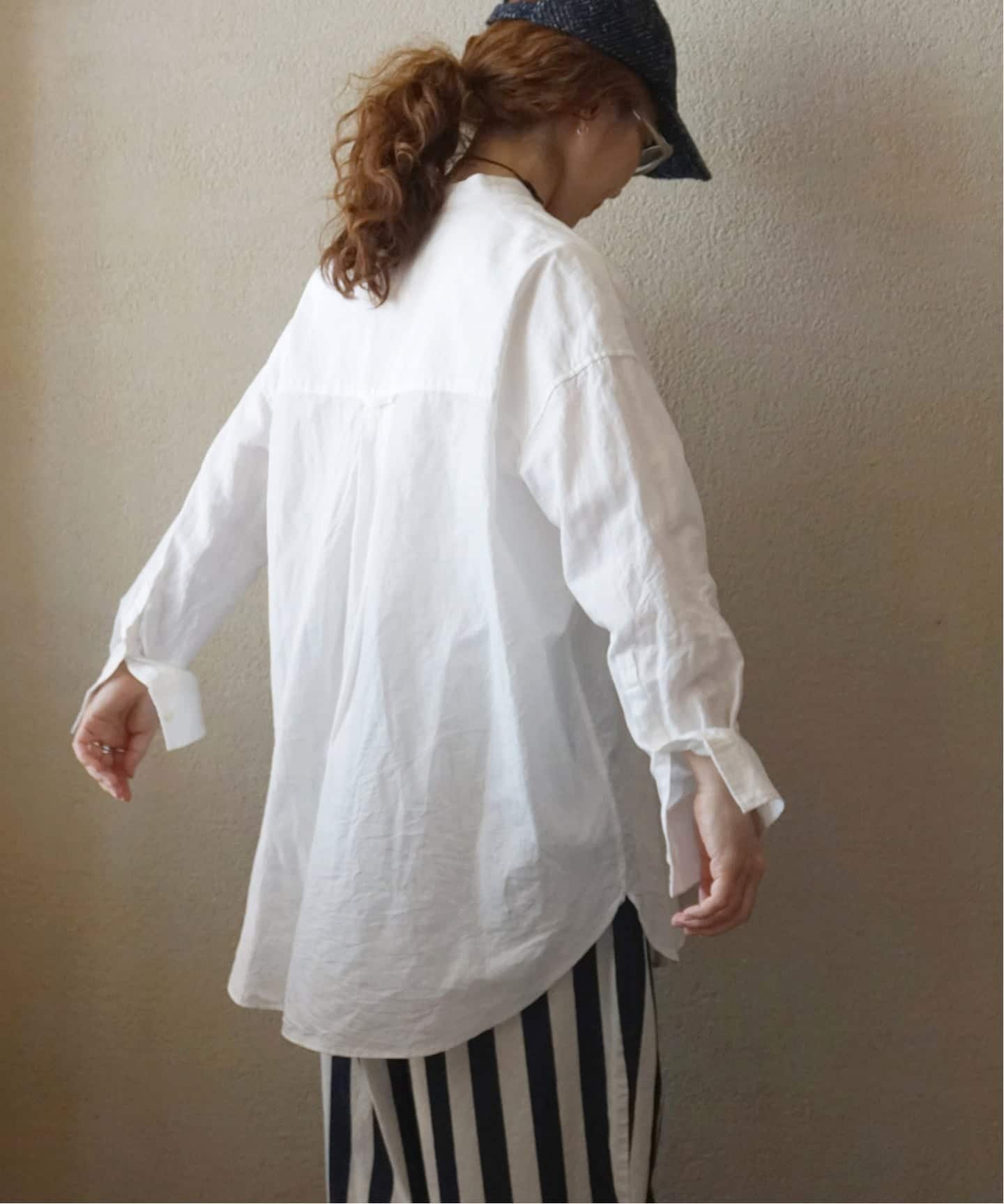 journal standard luxe｜CLシャンブレー スタンドカラーシャツ