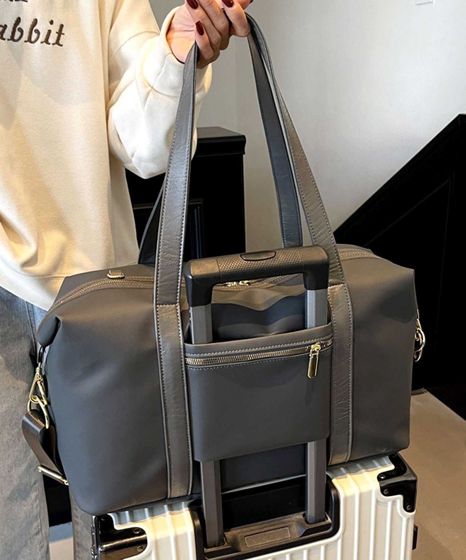 florist｜大容量/防水PU/2WAY/マルチポケットエレガンスボストンバッグ