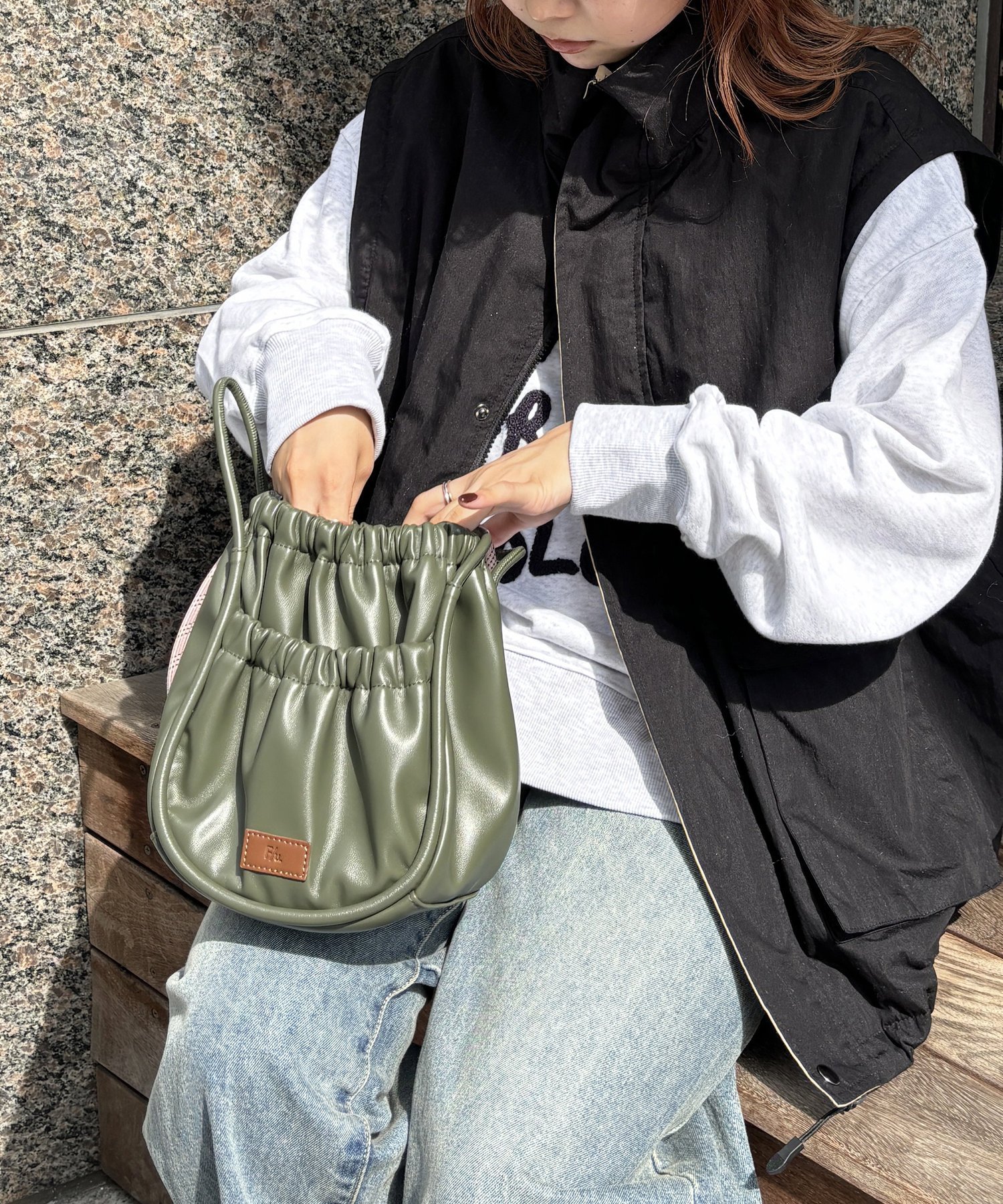 CPCM｜【FUKA's企画】PUパラコードギャザーミニショルダーバッグ