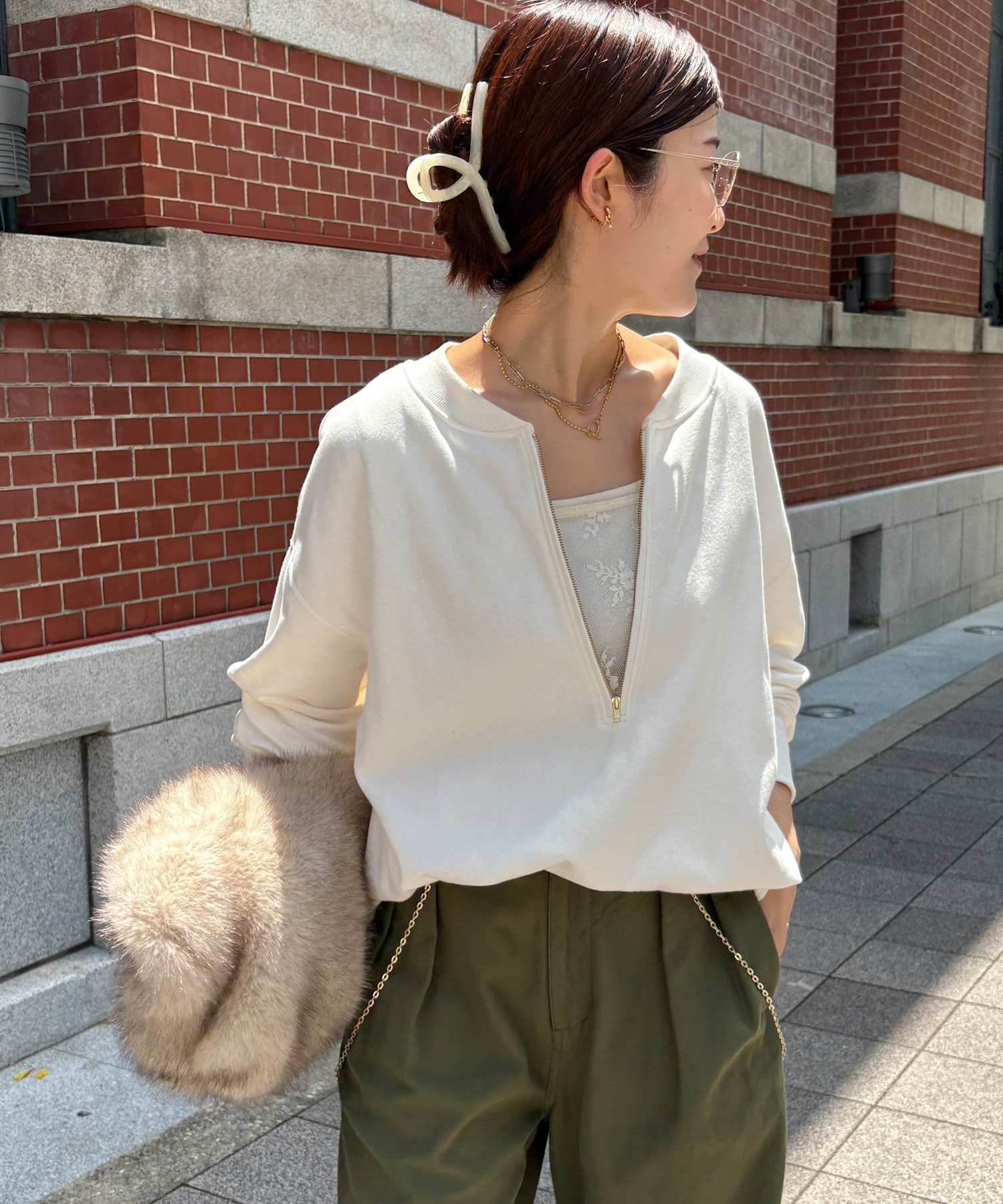 DOUDOU｜【新色追加】【インフルエンサー OKOCHI企画】ハーフジップ