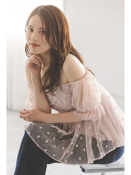 SNIDEL｜バリエオフショルレースチュニック | Rakuten Fashion(楽天