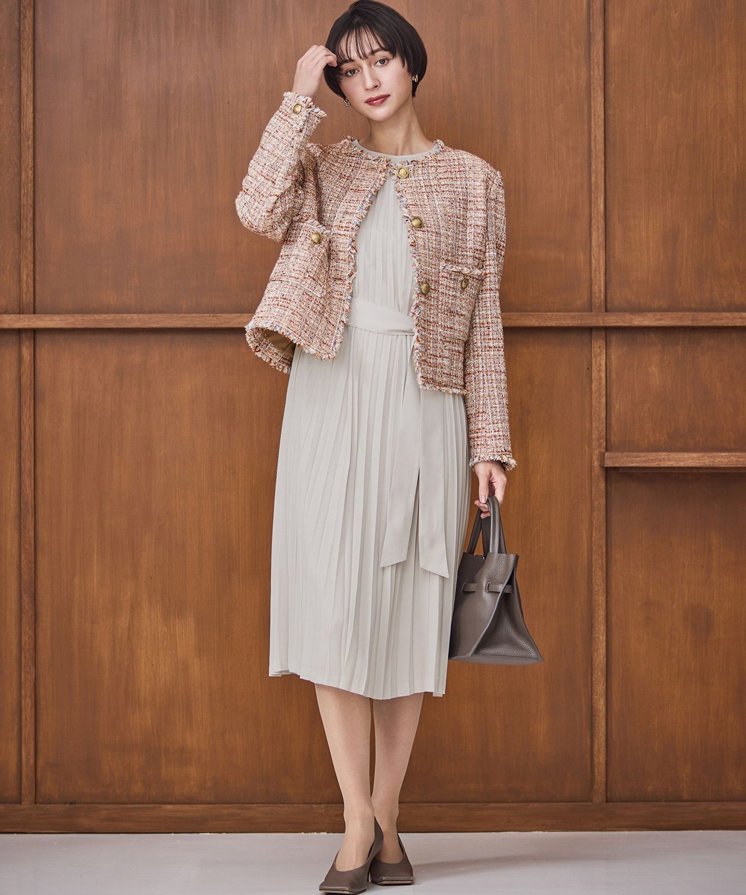 23区｜【洗える】クリスタルアムンゼン プリーツワンピース | Rakuten