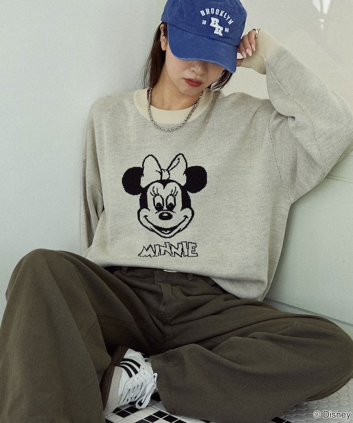 FREAK'S STORE｜Minnie Mouse/ミニーマウス/ダブルジャガードニット