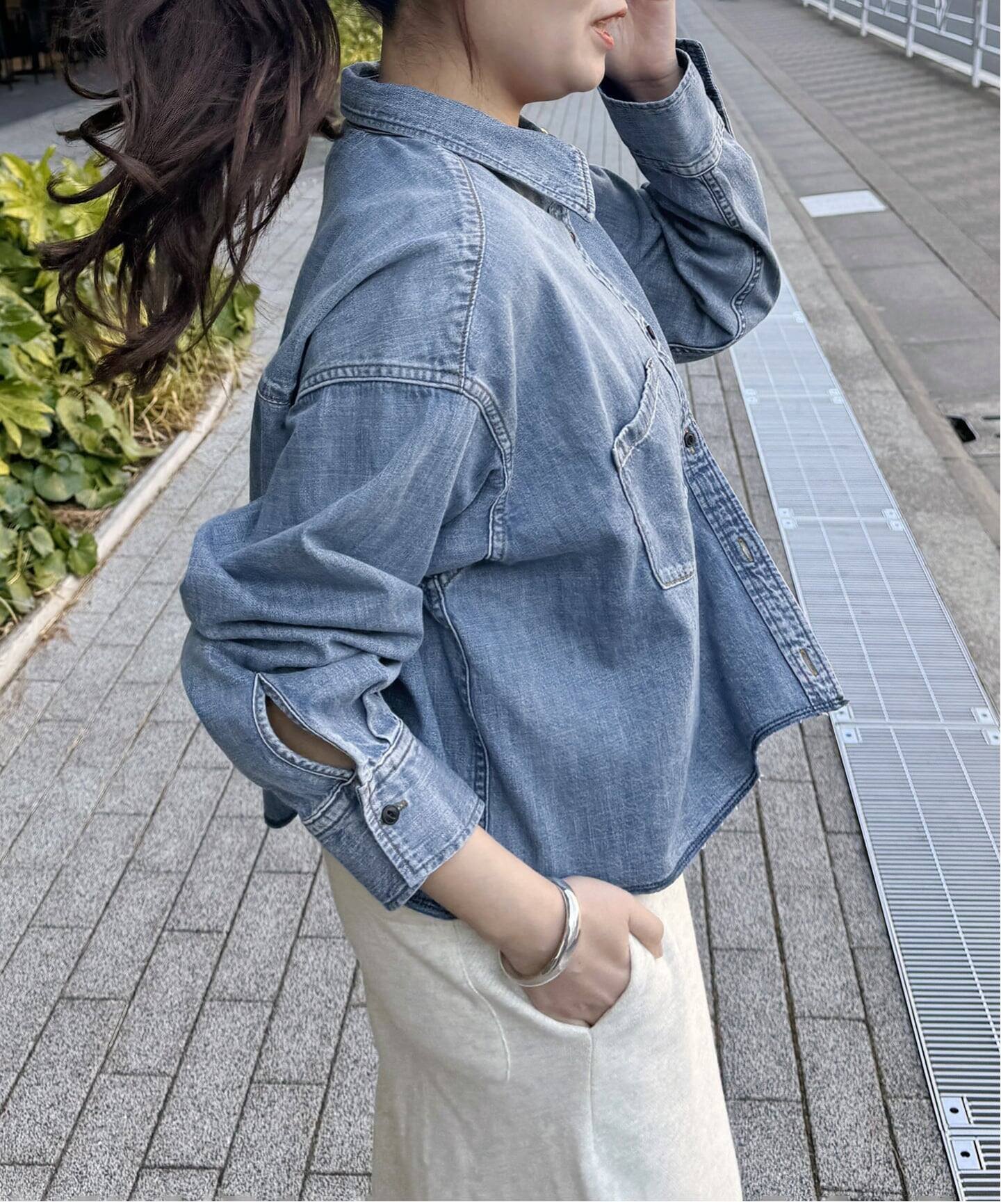 JOURNAL STANDARD｜《追加3》ライトオンスデニムクロップドシャツ