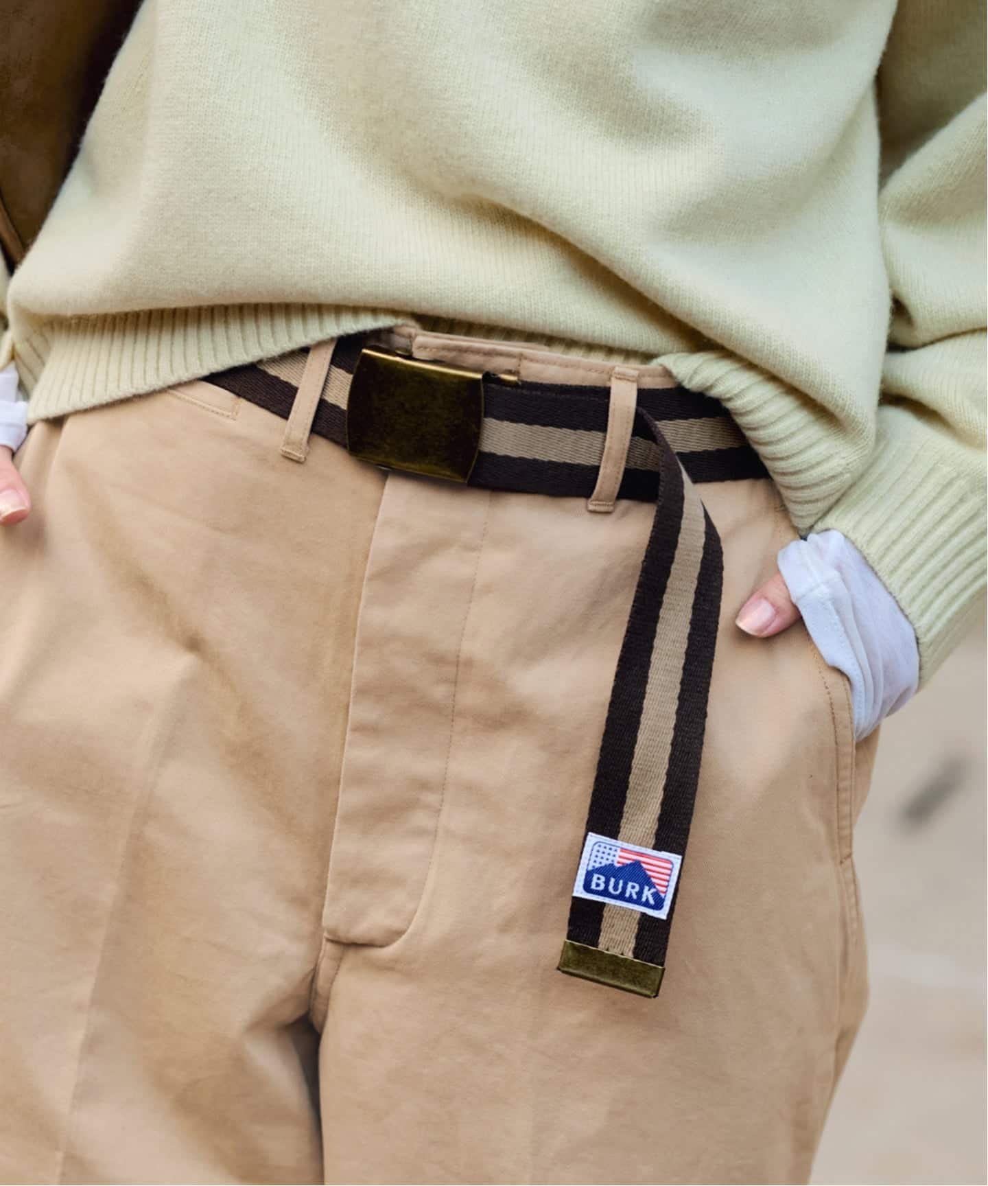 FRAMeWORK｜BURK 別注 ガチャベルト付きチノパン | Rakuten Fashion