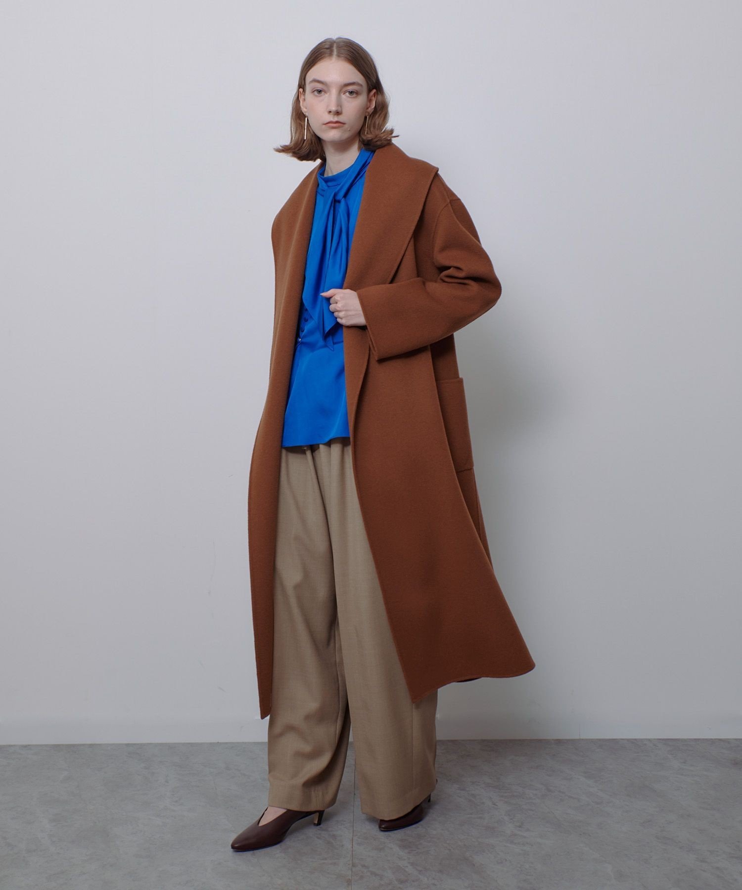 allureville｜カシミヤ混リバービックショールコート | Rakuten