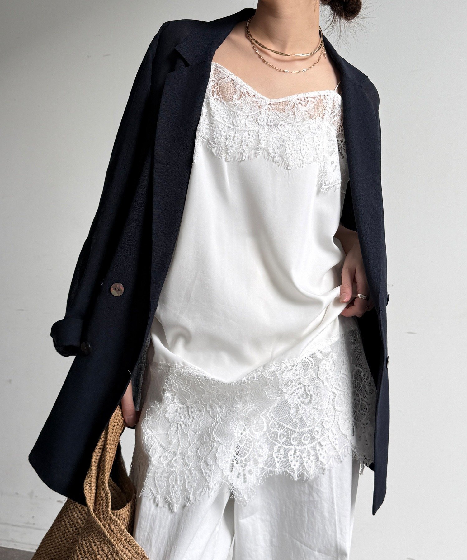 DOUDOU｜【完売カラー再追加!】レースキャミチュニック | Rakuten