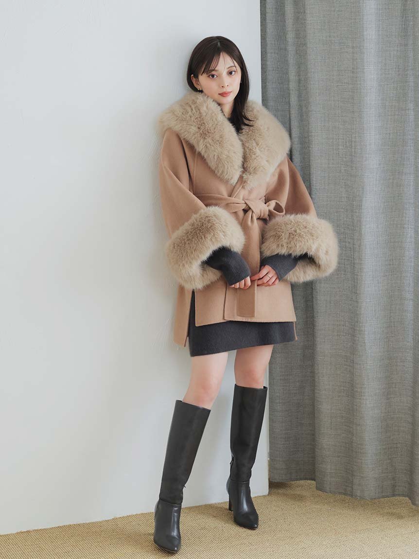 SNIDEL｜ファーケープコート | Rakuten Fashion(楽天ファッション／旧