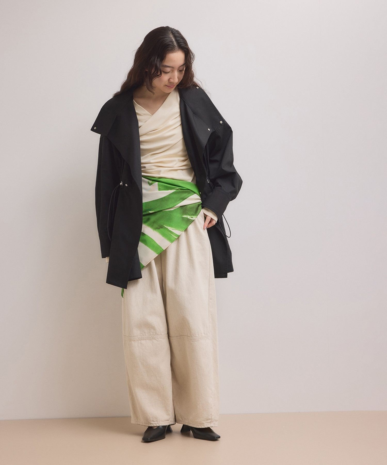 ADAM ET ROPE'｜【WEB限定】・【サステナブル】スタンドカラーハーフ