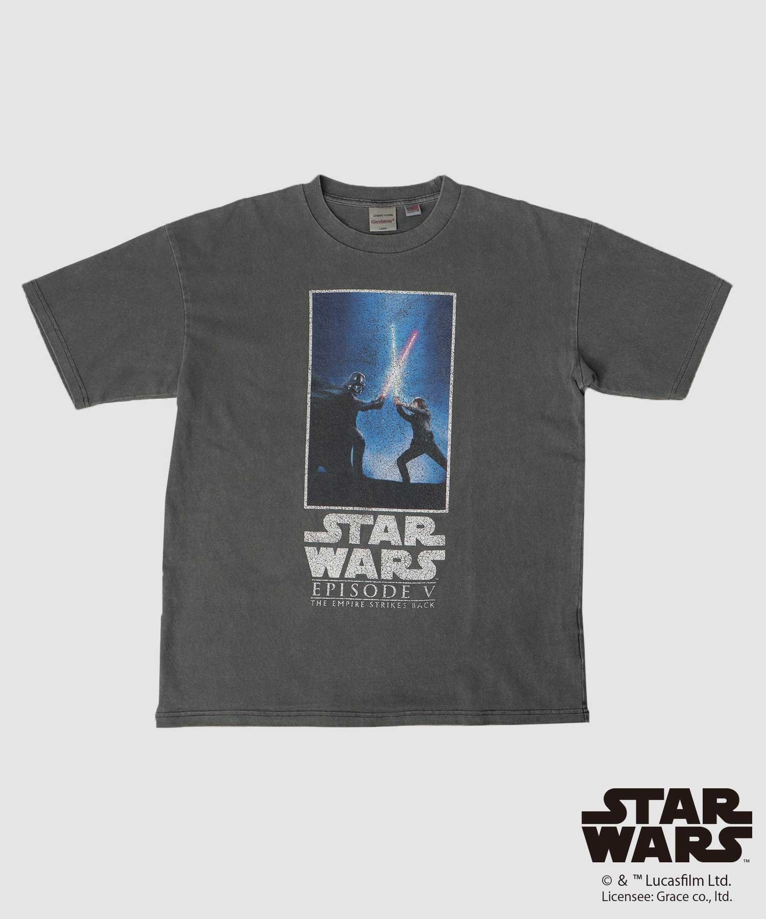 A.M.S.｜STAR WARS スター・ウォーズ Tシャツ 半袖 古着風 クラック