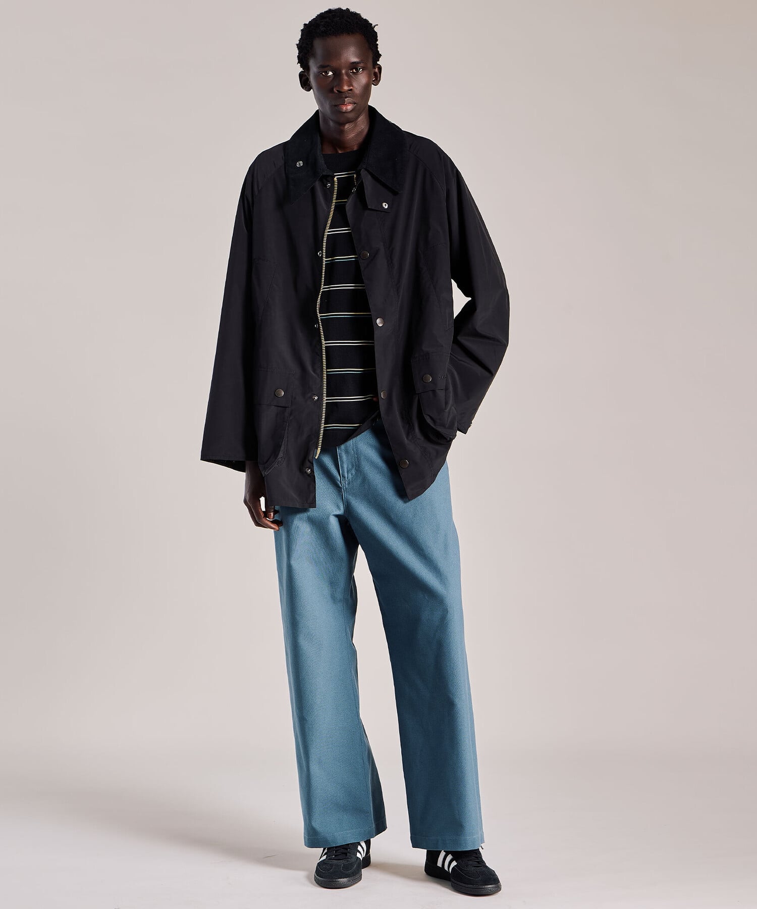 BARBOUR BEDALE オーバーサイズ Sleeve 40 L グレー Barbour（バブアー）Bedale / ビデイル OS WAX ガーメント付【グレー