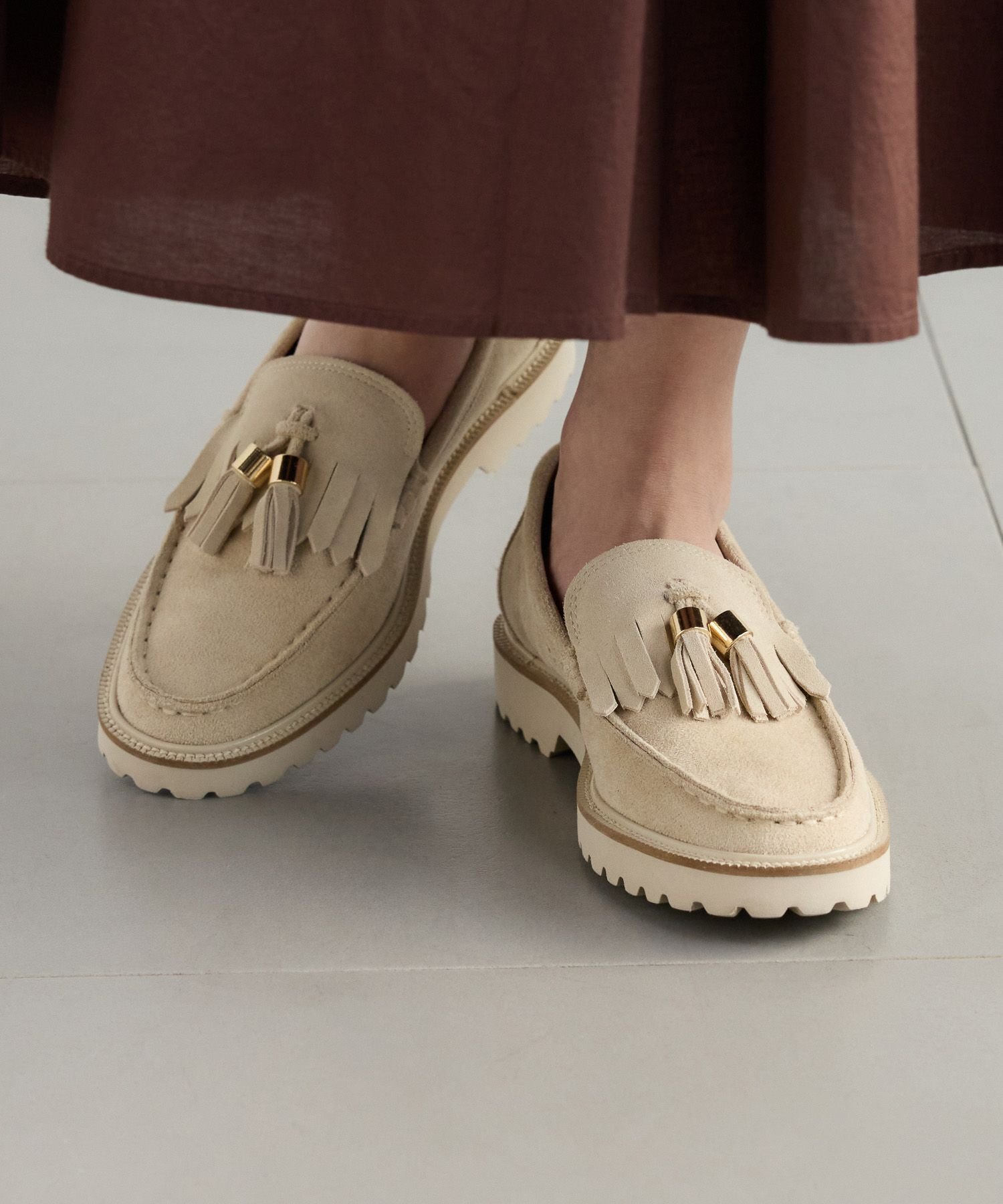 BARNYARDSTORM｜【Mazell】スエードタッセルローファー【WEB限定カラー